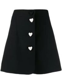 George Keburia heart button A-line skirt at Farfetch